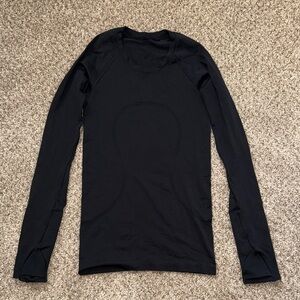 ✨100% AUTHENTIC LULULEMON SWIFTLY LONG SLEEVE TOP BLACK 2 “LIKE NEW/USED”✨